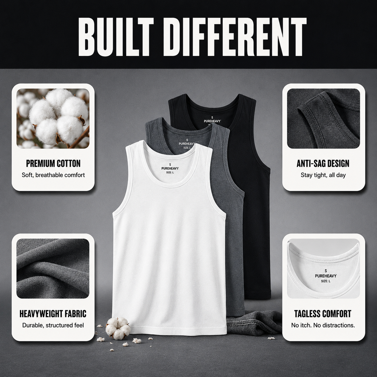 Recoil Fitted Tank | 3-Pack
